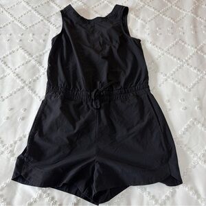 Athleta Romper Women’s XS Sleeveless Drawstring Waist Pockets Athletic Shorts